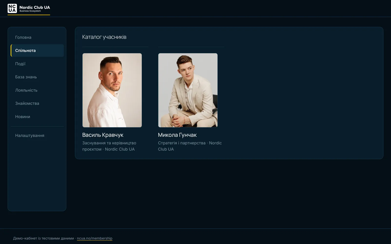The community directory in the NCUA member portal, where paid members find each other